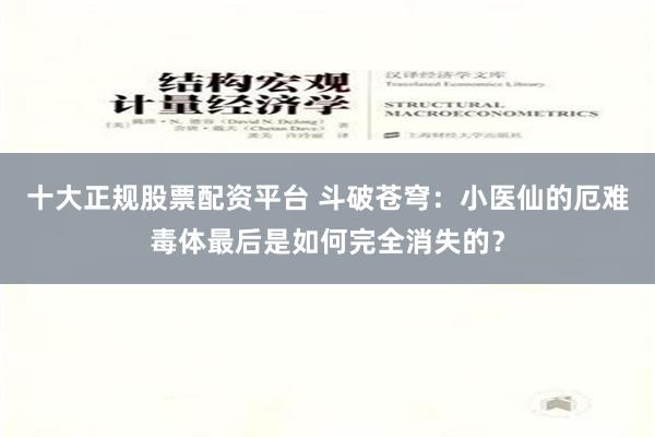 十大正规股票配资平台 斗破苍穹：小医仙的厄难毒体最后是如何完全消失的？